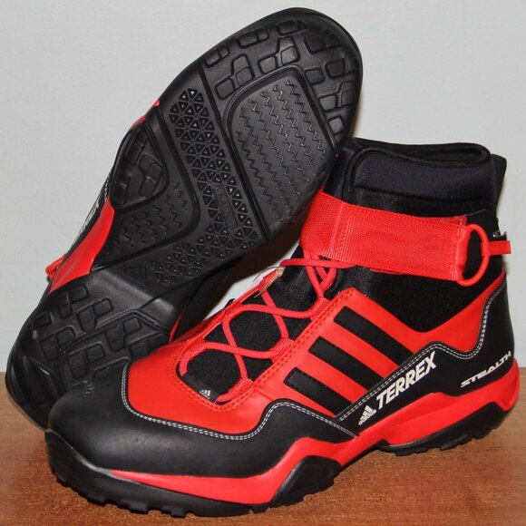 Adidas Terrex Hydro Lace Trail Boots Men's 11 12 Black Red Canyoneering - Picture 1 of 6